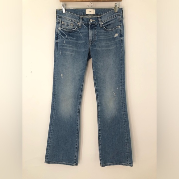 7 FAM 28x32 Tailorless Bootcut Stretch Jeans for all mankind 0857 original - Picture 2 of 12